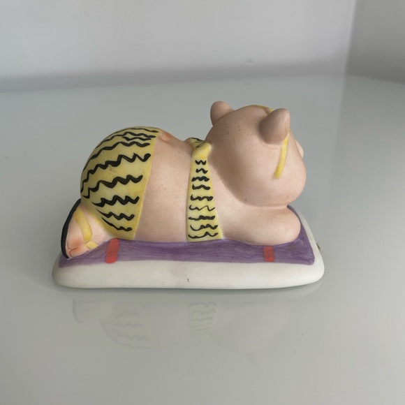 Two Vintage 1986 Morgan Inc Pig Tales Figurines Mom & Piglets Baked Ham - Picture 3 of 11